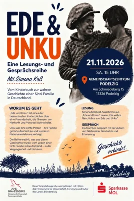 Veranstaltung: EDE & UNKU - eine Lesungs - und Gesprächsreihe mit Simona Koß Sa 21.​11.​2026