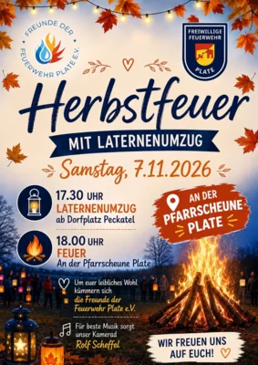 Herbstfeuer mit Laternenumzug