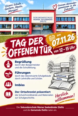 Ankündigung Tag der offenen Tür Sekundarschule Zielitz