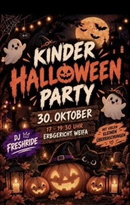 Einladung zur Kinderhalloweenparty am 30.10.2026 in Weifa