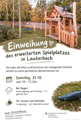 Einweihung Spielplatz Lauterbach (Bild vergr&ouml;&szlig;ern)