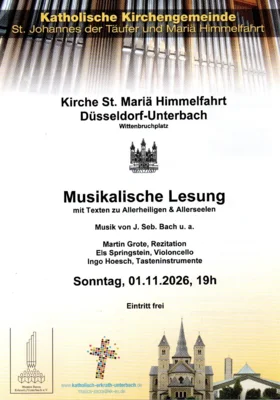 Musikalische Lesung in St. Mariä Himmelfahrt Unterbach