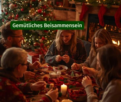 Abbildung einer Gruppe beim gemeinsamen Basteln