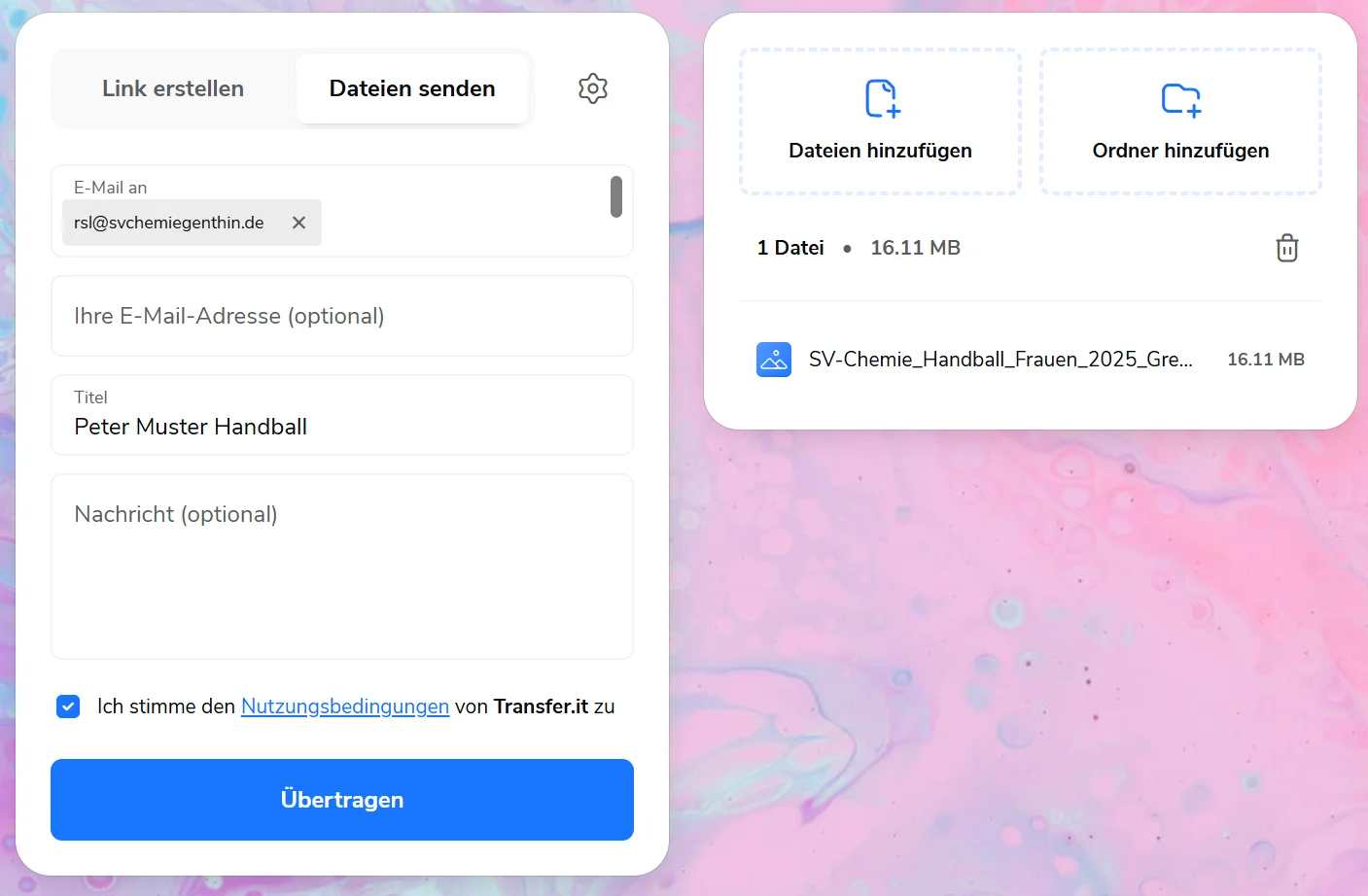 Transfer.it – Datei senden