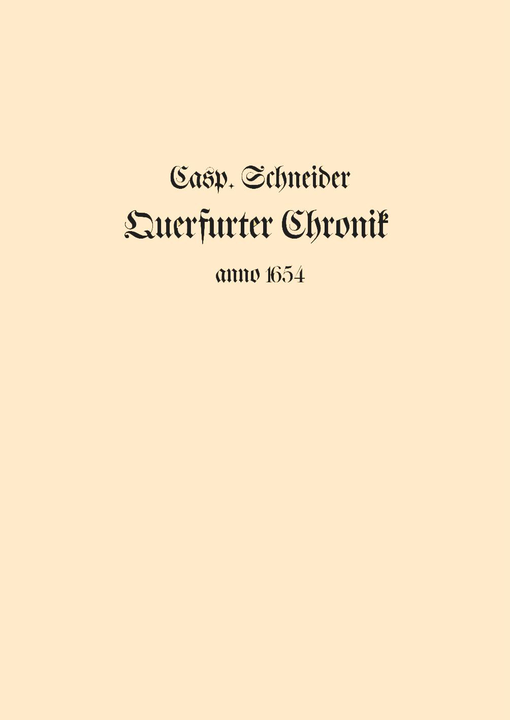 Querfurter Chronik anno 1654