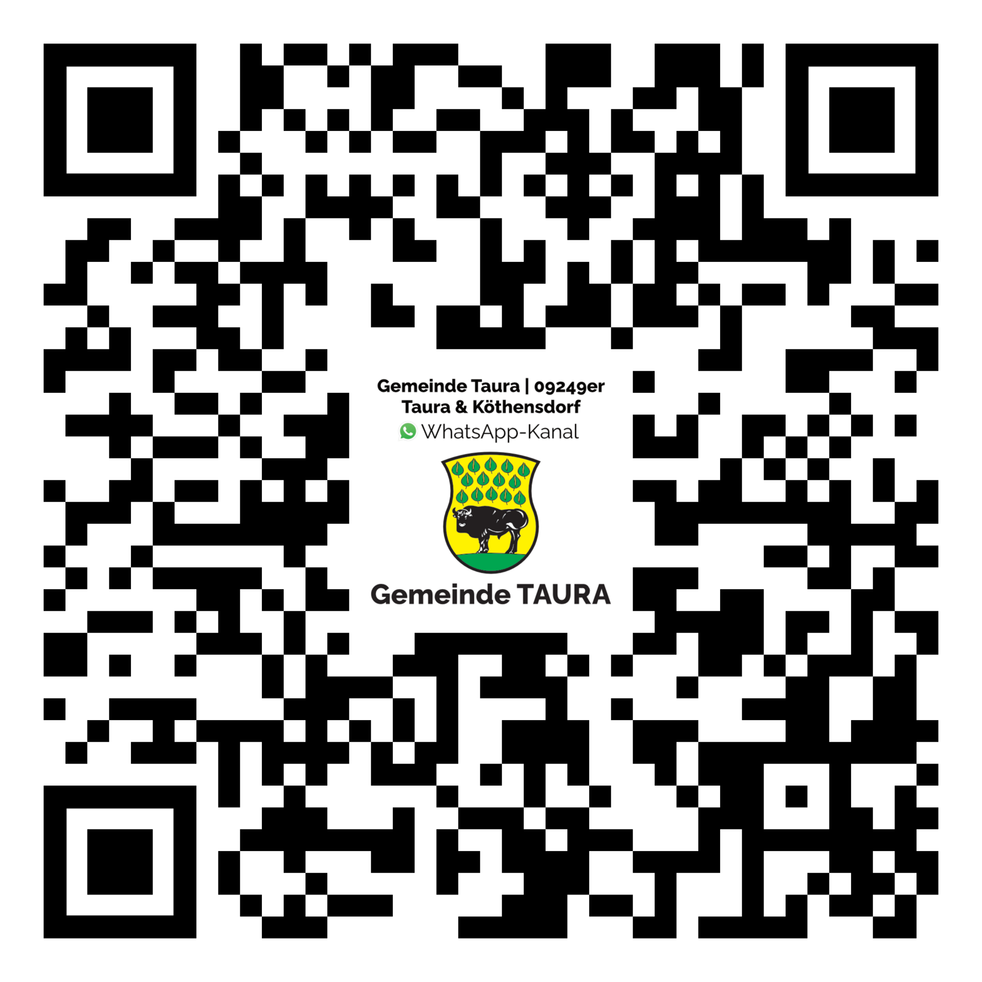 QR-Code WhatsApp-Kanal Gemeinde Taura