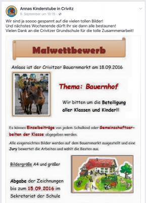 Foto des Albums: Malwettbewerb von Annas Kinderstube zum 2. Crivitzer Bauerntag