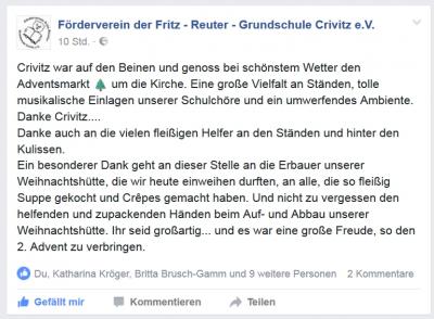 Foto des Albums: Adventsmarkt zum Adventssingen der Schulchöre in der Kirche Crivitz