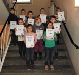Bild: Erstplatzierte der Schulmathematikolympiade Klasse 2