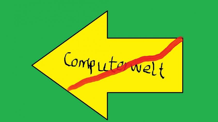 Bild: Straßenschild bei der Computerwelt - Moritz
