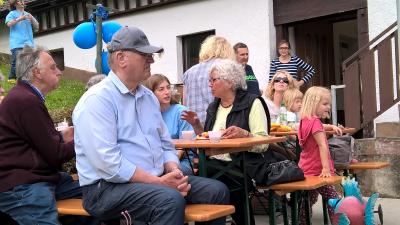 Auch bei den Besuchern war die Stimmung gut 