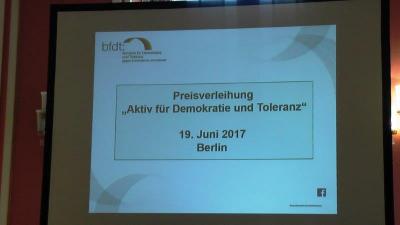 Foto des Albums: Preisverleihung "Aktiv für Demokratie und Toleranz"  Rotes Rathaus (19. 06. 2017)