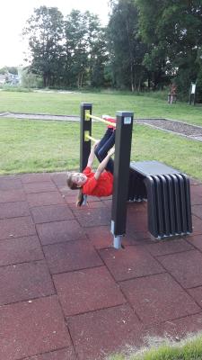 Foto des Albums: Unsere Laufgruppe beim letzten Training in diesem Schuljahr auf dem Bewegungsparcour