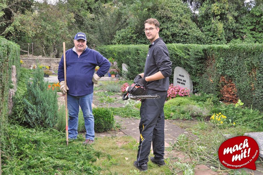 Bild: mach mit! - Bürgerengagement auf dem Friedhof Alsenz am 09.09.2017
