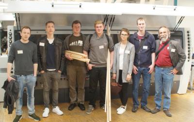 Bild Klasse HDE von links nach rechts:Dominic Mayer, Nico Schindowski, Ferdinand B&ouml;tel, Jonas Pinne, Pia Klatte, Nico  Urdeat, Wolfgang Miller 