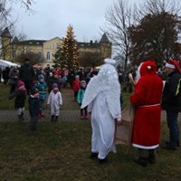 Foto des Albums: Aufstellen unseres Weihnachtsbaumes auf dem Schloßlatz Leezen