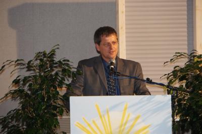 B&uuml;rgermeister Helmut Morr bei seiner Laudatio an den Verein 