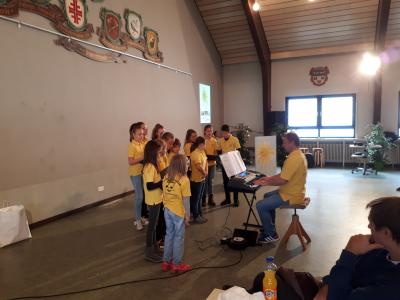 Der Kinder-Chor des Volks-Chor Birkenau singt auch an unserem Fest. 