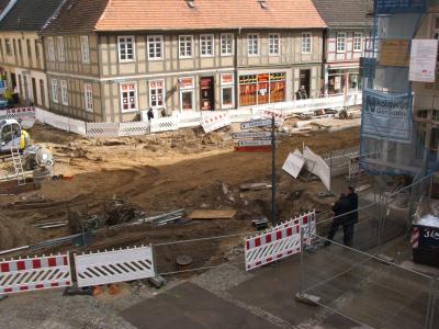 Foto des Albums: Straßenbauarbeiten in der Wittstocker Innenstadt 2008 (26.03.2008)