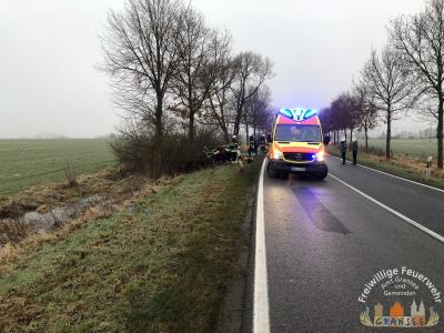 Einsatzstelle in Richtung Gransee 