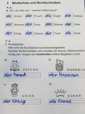 Substantive und ihre Artikel...  