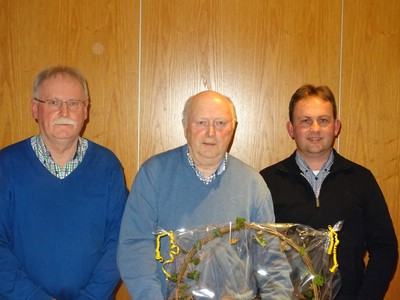Verabschiedung Ernst Sonnberg - v. links J&uuml;rgen Sonnberg, Ernst Sonnberg und Jan Rudolph 