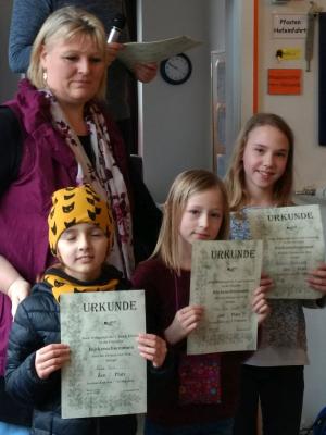Gewinner R&uuml;ckenschwimmen 3. Klasse 
