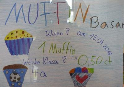 Die Kinder der Klasse 4a hatten &uuml;berall im Schulhaus ihre Plakate verteilt. 