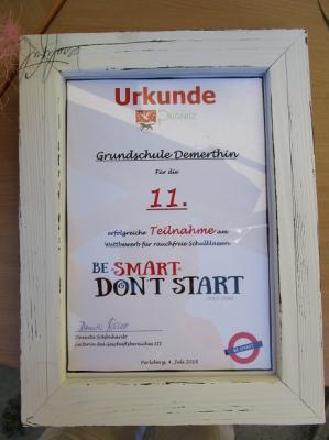 Urkunde Be Smart 