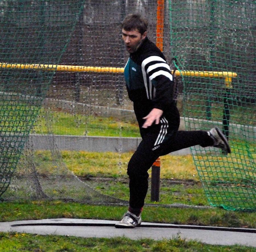 Bild: Thomas Lebsa mit guter Diskusleistung