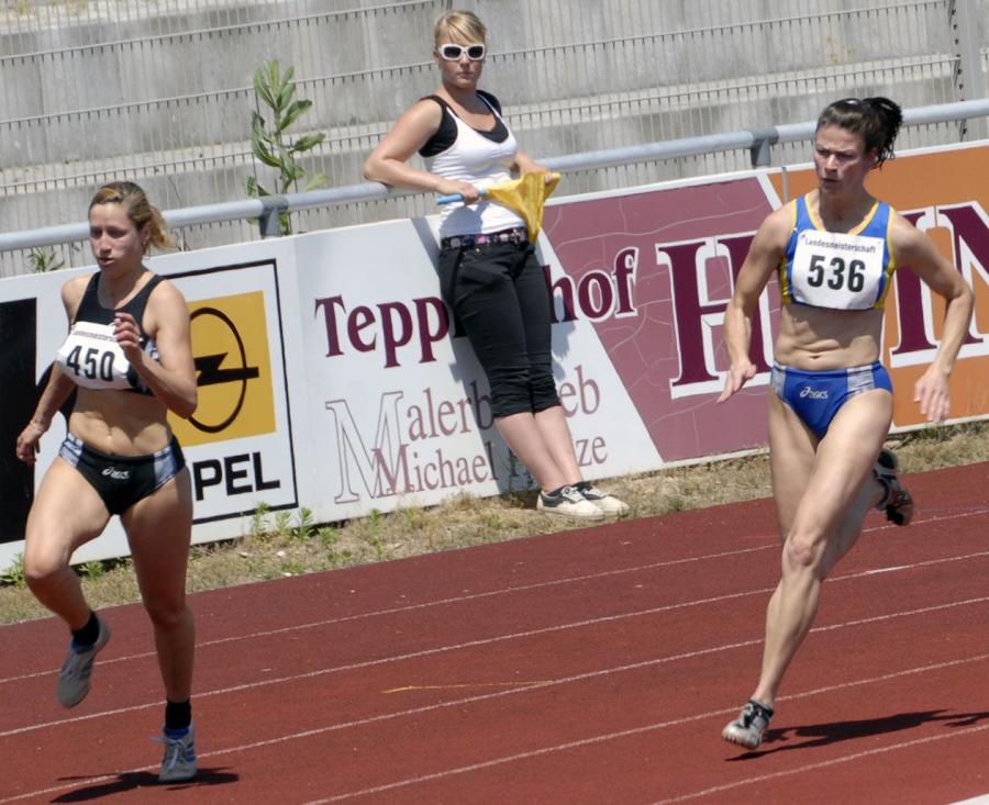Bild: Tolle 26s56 lief Daniela Kliche über 200 m- Der Neuling aus Bischofswerda sorgte auch im Sprintbereich für eine positive Bilanz