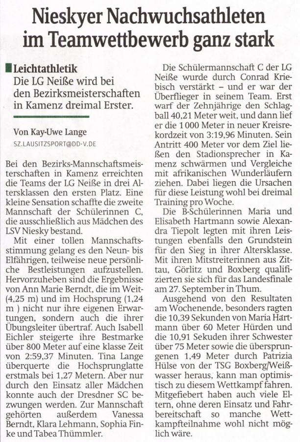 Bild: SZ-Bericht von Kay Lange