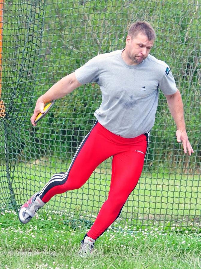 Bild: Gute 42m61 warf Thomas Lebsa im letzten Test vor der DM