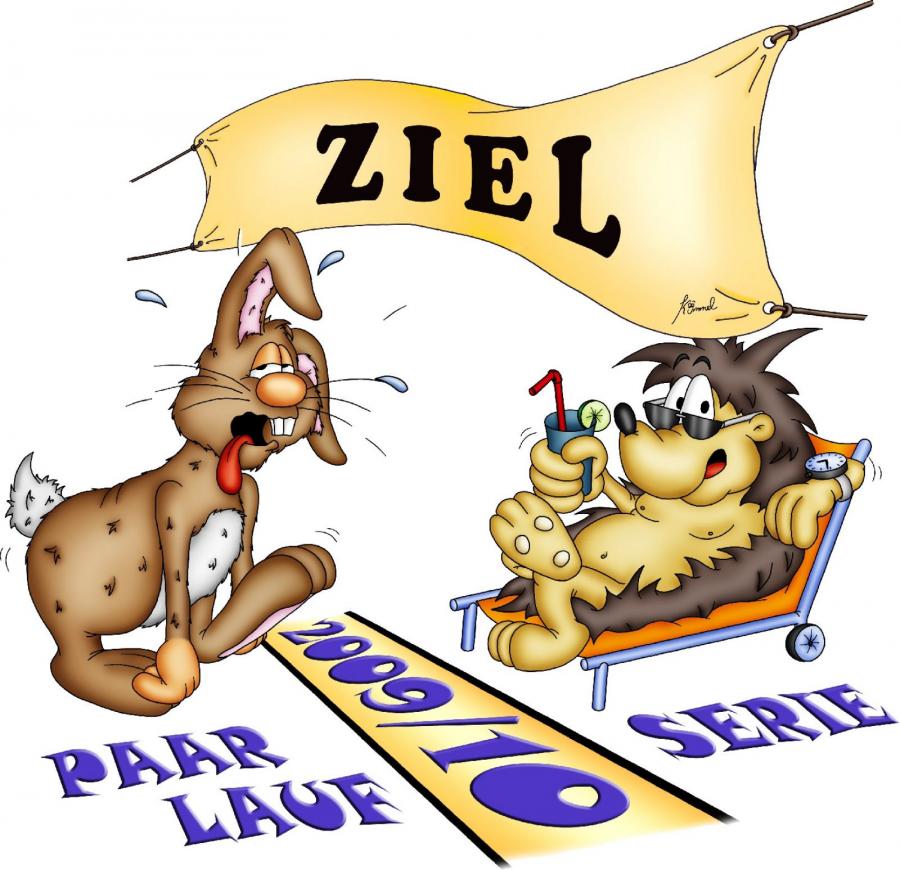 Bild: Am Ziel 27-3 werden die die Ehrungen vorgenommen Selbstverständlich wird der Osterhase den jüngsten Teilnehmern unabhängig von der Laufanzahl eine vorösterliche Überraschung mitbringen