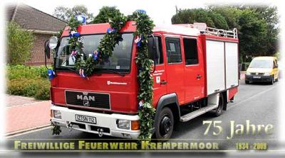 Foto des Albums: 75-Jähriges Jubiläum der freiwilligen Feuerwehr Krempermoor. (15. 06. 2009)