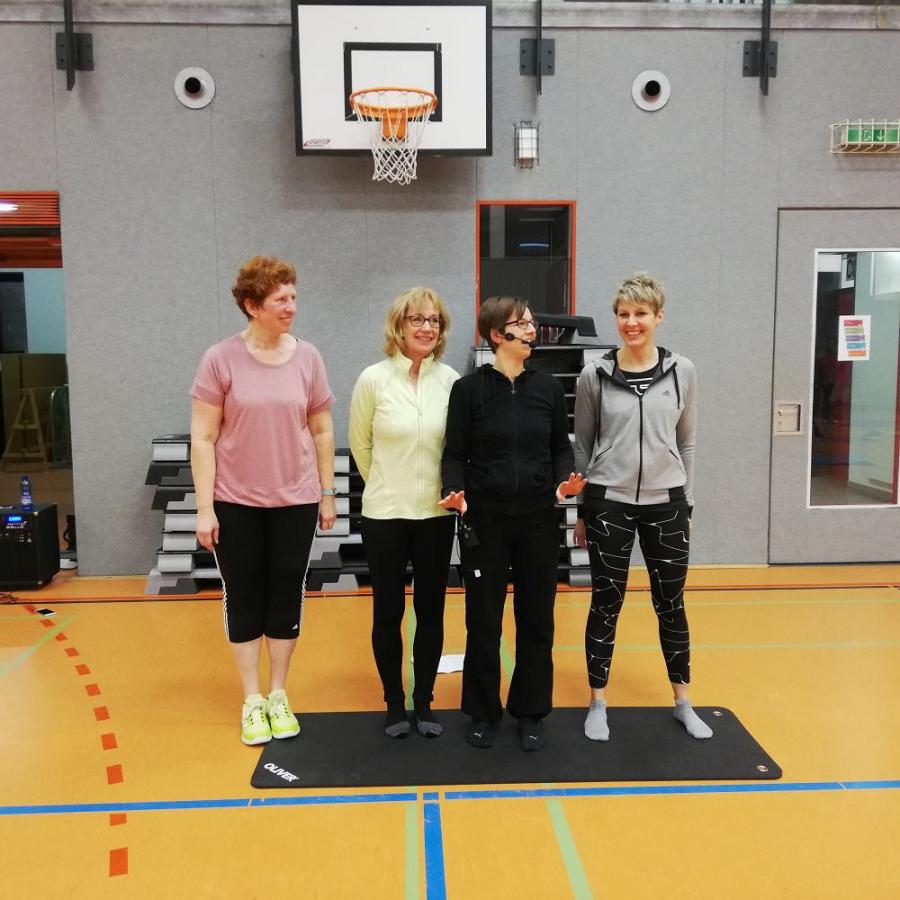 Bild: Unsere tollen Übungsleiterinnen: Sonja, Conny, Gitta und Kerstin. Ihr wart super!