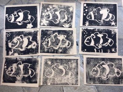 Foto des Albums: Linolschnitt im Werken 4. Klassen