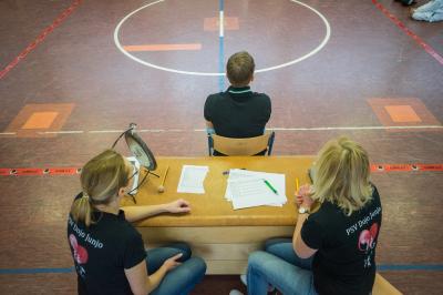 Schriftf&uuml;hrerinnen und Hauptkampfrichter 