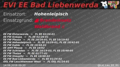 Foto des Albums: Brandeinsatz 14.08.2018 Hohenleipisch (EE) , Reesberg