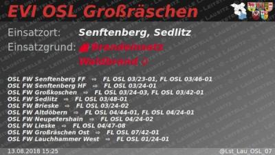 Foto des Albums: Brandeinsatz 13.08.2018 Senftenberg/Sedlitz OV B69 / B 169 Sedlitz-Bermudadreieck