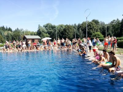 F&uuml;r tolle Spr&uuml;nge gab es viele Aaahs und Ooohs am Beckenrand. Foto: Heike Fuchs  (Bild vergr&ouml;&szlig;ern)
