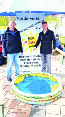 1. Vorsitzender Wolfgang Br&uuml;ck und B&uuml;rgermeister Thomas Alber (WD) 