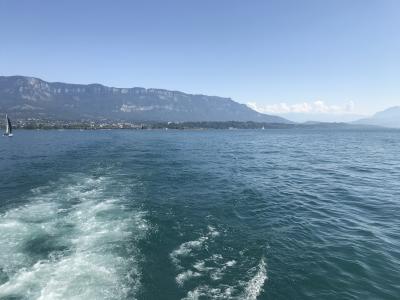 Bootsfahrt auf dem Lac du Bourget, gr&ouml;&szlig;ter Natursee Frankreichs 
