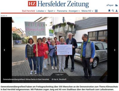 Foto des Albums: Klimaaktionstag am Freitag, 20.9.2019 in Bad Hersfeld