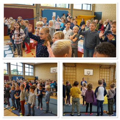 Lied: Wir begr&uuml;&szlig;en Frau Behle 