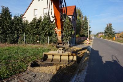 Vorschaubild: Schachtarbeiten für den Rad- und Gehweg an der Hafenstraße