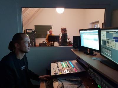 Arbeit im Tonstudio 