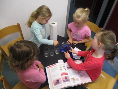 Experimentieren nach Anleitung  (Bild vergr&ouml;&szlig;ern)