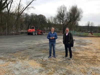 24.03.2020, Dietmar Thiele (li), Vorsitzender, und Thomas Buttenberg, stellv. Vorsitzender, w&auml;hrende der w&ouml;chentlichen Bausitzung.  (Bild vergr&ouml;&szlig;ern)