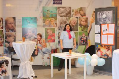 Britta Hoffmann (Vorstandsmitglied 2011) an unserem Informationsstand 